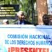 Derechos Humanos protesta frente al Palacio Nacional por muertes a manos de la Policia
