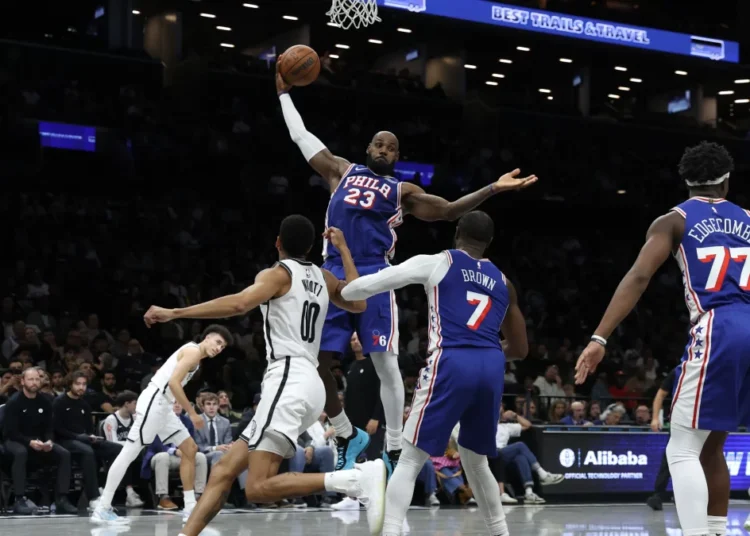 LeBrons stunning debut with Philadelphia 76ers in preseason