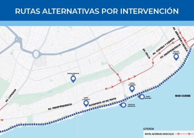 Cierre temporal en la Autopista 30 de Mayo este domingo por evento oficial
