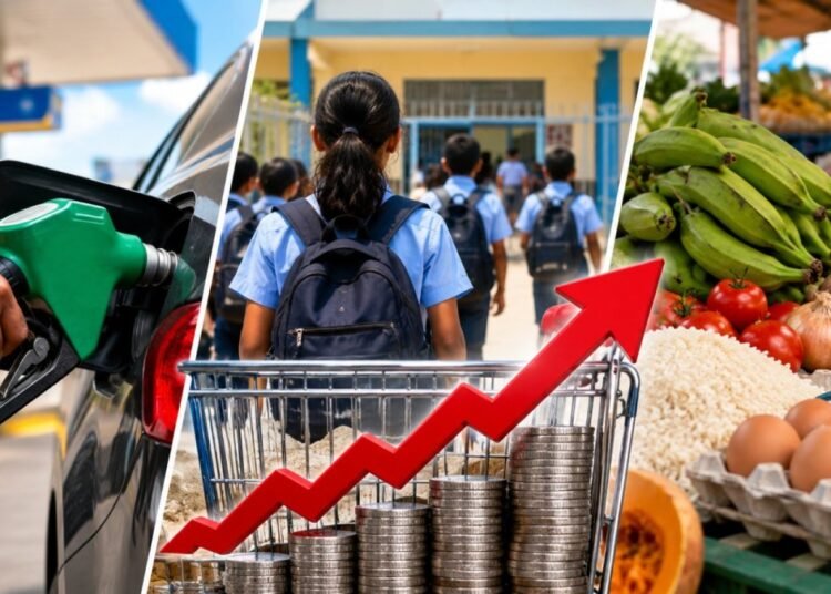Combustibles colegios y alimentos disparan el costo de la vida con el 85 de la inflación de septiembre