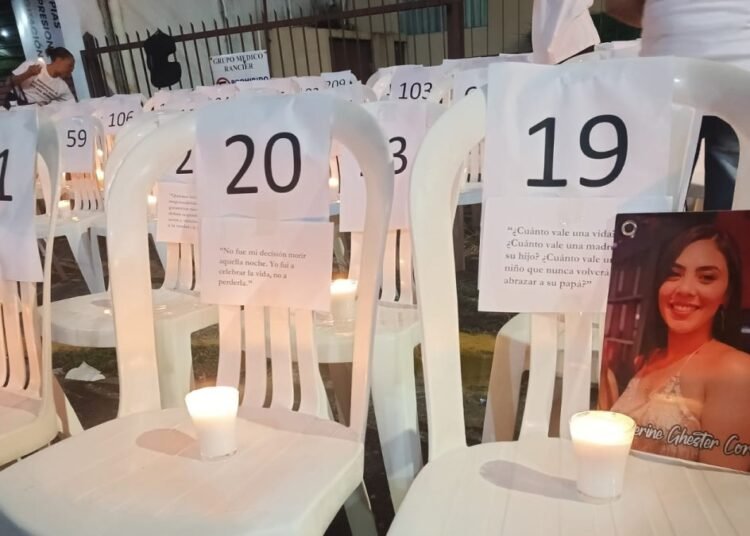 Tragedia de Jet Set: Familiares exigen justicia con vigilia de 236 sillas vacías