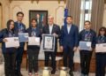 Luis Abinader premia en el Palacio Nacional a jóvenes que rompieron récord mundial de lectura