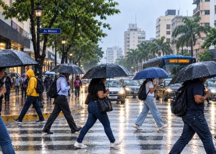 Lluvias matutinas afectan el Gran Santo Domingo y el Indomet mantiene alerta en 25 provincias