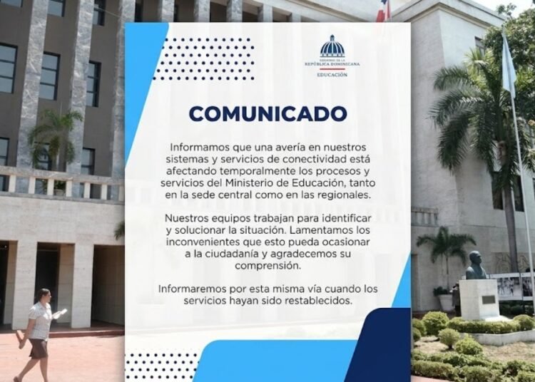 Fallo tecnológico deja sin servicios de conectividad al Ministerio de Educación