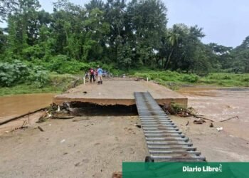 Fuerza del Pueblo exige reparar puente colapsado en Monte Plata tras lluvias