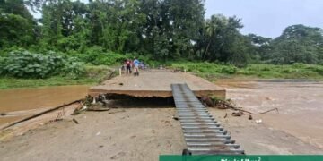 Fuerza del Pueblo exige reparar puente colapsado en Monte Plata tras lluvias